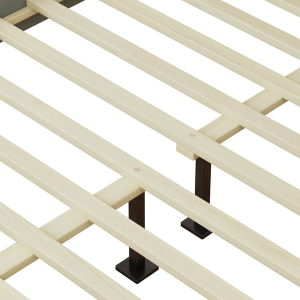 English Elm Christopher Knight Home® - Solid Wood Platform Bed With Upholstered Tufted Headboard – Stylish, Durable, Queen Size Design N758P197678G