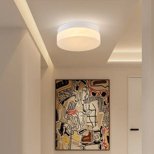 English Elm 12 Inch Led Ceiling Light - 24W Flush Mount Fixture For Modern Bedroom, Living Room & Dining Areas W2312P375014