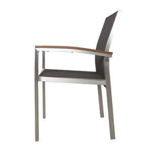 English Elm Luton Outdoor Aluminum Dining Chair with Mesh Seat and Faux Wood Armrests 62760.00