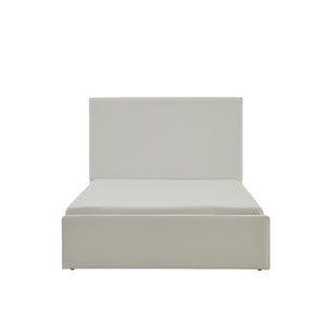 English Elm Lucas Tall Headboard Upholstered Bed - 52” Elegant Coconut Micro Suede – No Box Spring Needed & Easy Setup! B083P373030