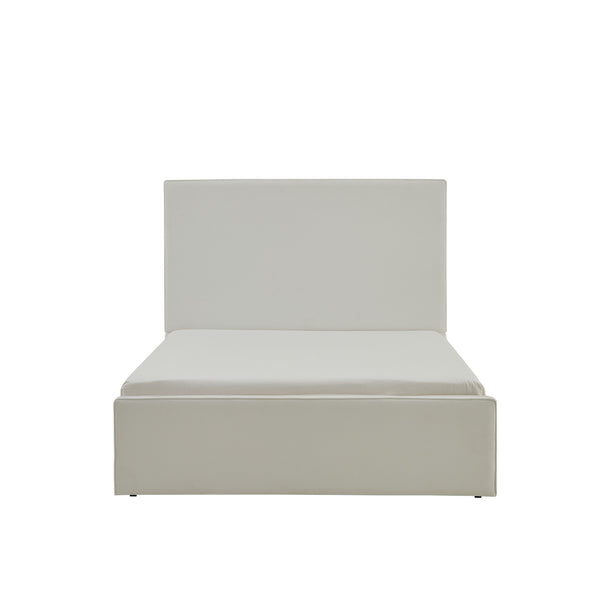 English Elm Lucas Tall Headboard Upholstered Bed - 52” Elegant Coconut Micro Suede – No Box Spring Needed & Easy Setup! B083P373030