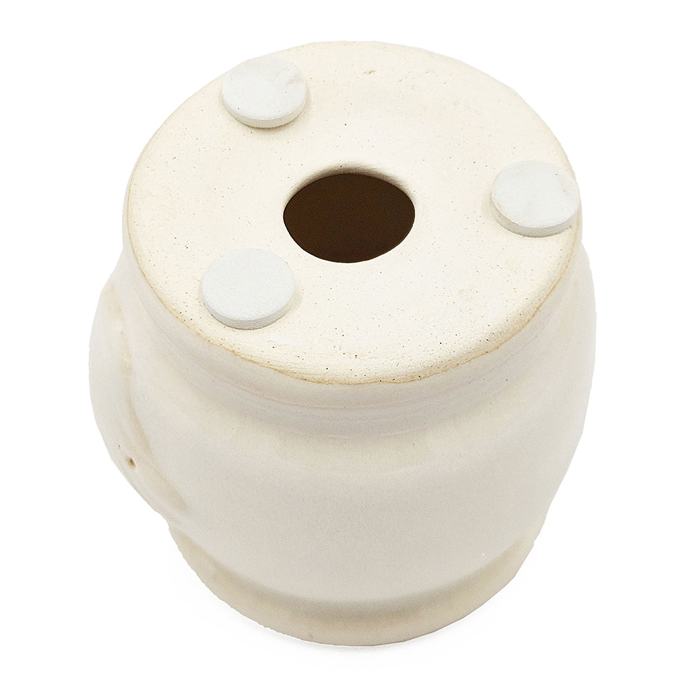 English Elm 7.5x2.5x2.5" Ceramic Three-Cup Tealight Holder & Tray in Cream with Seashell Detail for Beach Décor W2078P391153