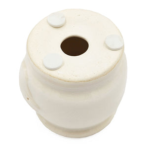 English Elm 7.5x2.5x2.5" Ceramic Three-Cup Tealight Holder & Tray in Cream with Seashell Detail for Beach Décor W2078P391153