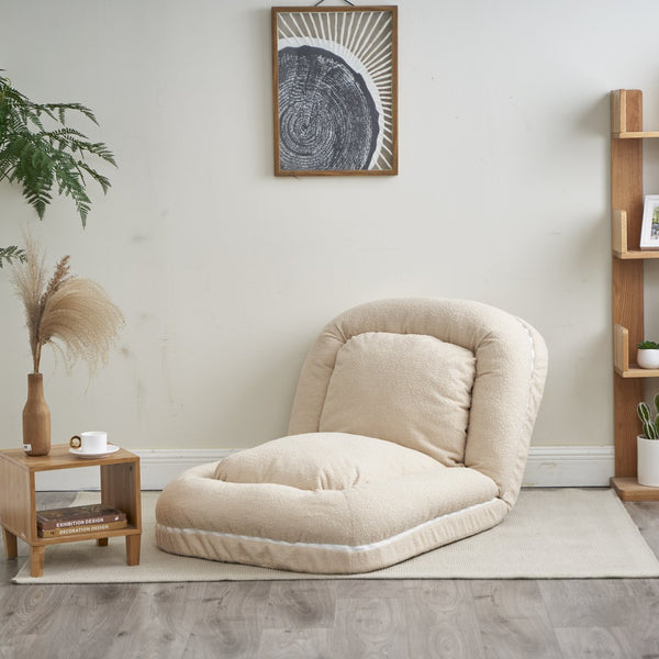 English Elm Triple Fold Down Sofa Bed Beige Metal - Compressed Pack, Thick Cushions, Adjustable Back, Versatile Use W244P186309