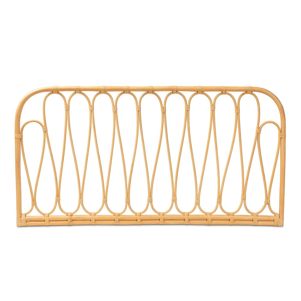 English Elm Modern Woven Rattan Queen Headboard Chevron Artisan Craft for Bohemian Bedroom Decor B2750P470052