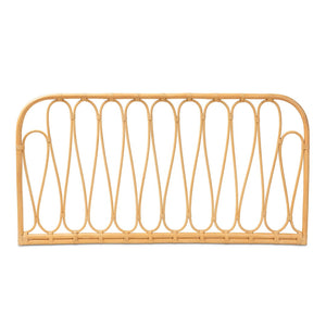 English Elm Modern Woven Rattan Queen Headboard Chevron Artisan Craft for Bohemian Bedroom Decor B2750P470052