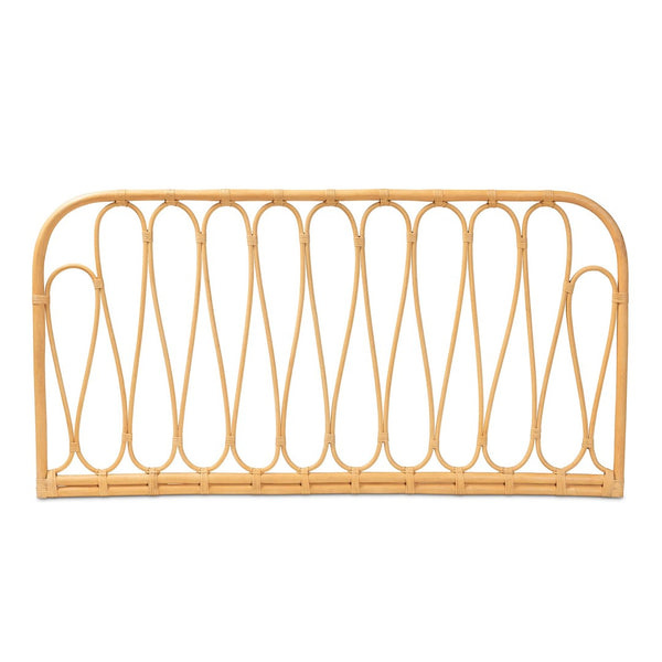 English Elm Modern Woven Rattan Queen Headboard Chevron Artisan Craft for Bohemian Bedroom Decor B2750P470052