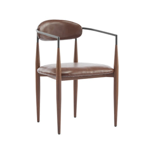 English Elm Christopher Knight Home® - Dining Arm Chairs Set Of 2 - Modern Dark Brown Upholstered Design With Iron Frame For Comfort N771P232981W