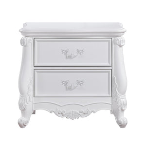 English Elm Latisha Two Drawer White Nightstand with Felt Lined Storage for Modern Bedrooms B2756P493478
