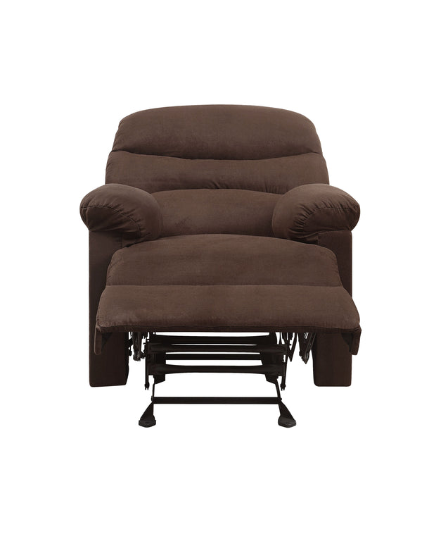 English Elm Arcadia Chocolate Microfiber Motion Recliner with Wood Frame, 220lb Capacity, Plush Comfort & Style B2726P293225