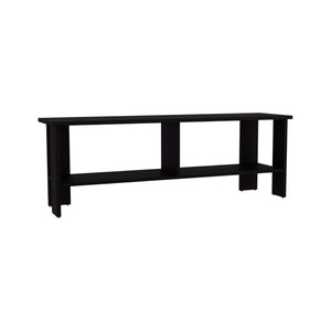 English Elm Tv Stand - Modern Black Engineered Wood Unit With 2 Shelves For Organized Media And Stylish Storage B097P296802-GIGA