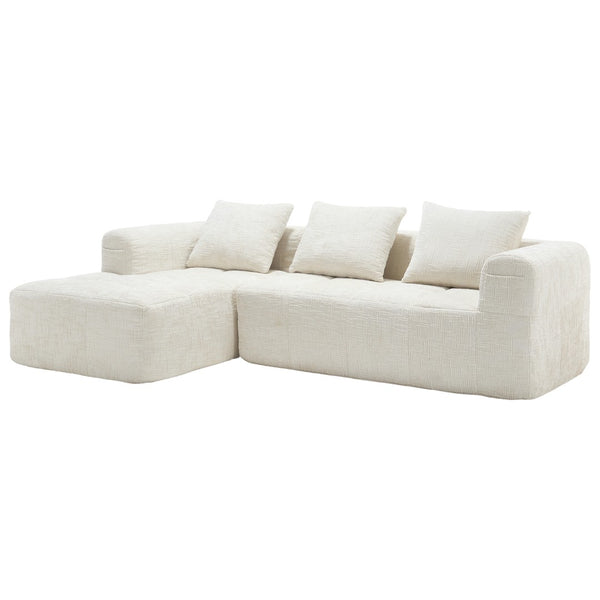 English Elm United We Win Modular L-Shaped Sectional Sofa - Soft Chenille, Tool-Free Setup, Modern Design & Storage W1568S00150-GIGA