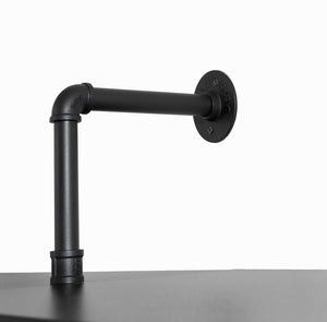 English Elm Industrial Pipe Clothing Rack Reversible 118.3" Heavy-Duty Garment & Walk-In Wardrobe with LED Lights, Shelves and Wall-Mount Stability W1820P214612