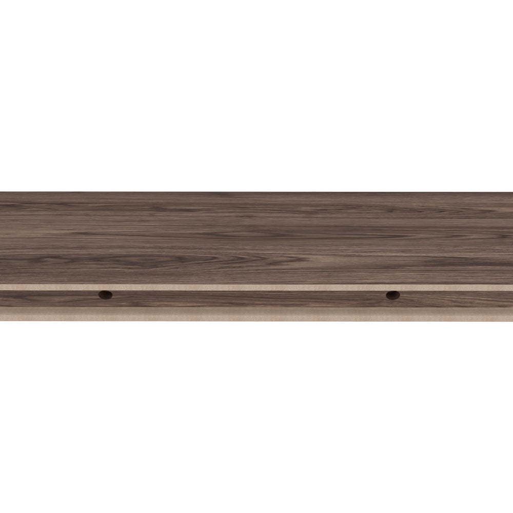 English Elm Iva Melamine Floating Shelf Set of 2 Cognac – 31.5" Recessed Wall Shelves, Sleek Display & Storage Solution B128P237161