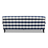 Blue Lattice Woven Sofa: Handcrafted, Durable, Luxurious | 88 x 37 x 33.5