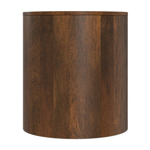 English Elm Millbury Solid Mango Wood Side Table Walnut Finish Farmhouse Accent for Any Room B136P419856