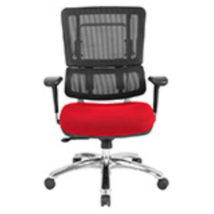 OSP Home Furnishings Vertical Mesh Back Ergonomic Manager Office Chair with Lumbar Support and Adjustable Arms Red 99662C-9