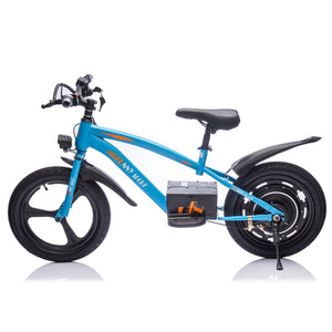 English Elm 24v Kids Electric Dirt Bike 300w Motor 16in Pneumatic Tires Adjustable Seat Ages 5 to 12 Blue W1578P335445