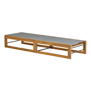 English Elm Mia Outdoor Acacia Wood Chaise Lounge with Breathable Mesh for Pool Deck or Patio N776P301491D