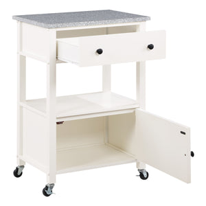 OSP Home Furnishings Fairfax Kitchen Cart White White