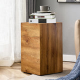 English Elm Compact Mdf Coffee Table: 11.8X11.8X19.6 Inches, Stylish Texture Design