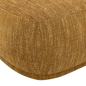 English Elm Jennifer Taylor Home - Pebble Rounded Triangle Cocktail Ottoman with 11-Layer Plywood Frame and Plush Tweed Upholstery Yellow B2719P238433