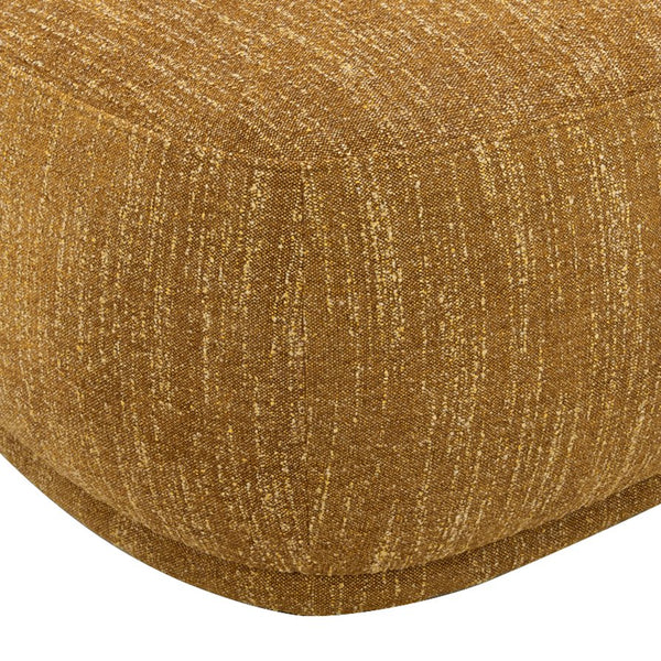 English Elm Jennifer Taylor Home - Pebble Rounded Triangle Cocktail Ottoman with 11-Layer Plywood Frame and Plush Tweed Upholstery Yellow B2719P238433