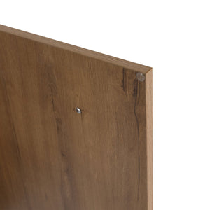 English Elm 30 30 Inch Soft Close Vanity with Resin Sink, Open Shelf Storage & Rust‑Resistant Metal Handles, KD-Pack W999P188194