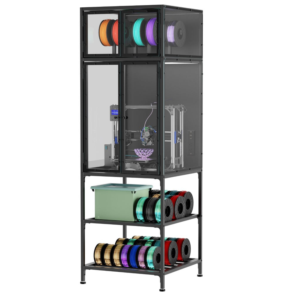 English Elm 3d Printer Cabinet with Filament Storage Rack Dust Proof Acrylic Doors Studio W3190P417762