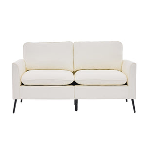 English Elm Ts Cat Paw Faux Leather Accent Chair Nordic Retro Single Seat for Bedroom Lounge Cream White W2311P457722