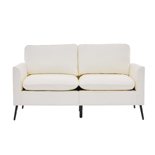 English Elm Ts Cat Paw Faux Leather Accent Chair Nordic Retro Single Seat for Bedroom Lounge Cream White W2311P457722