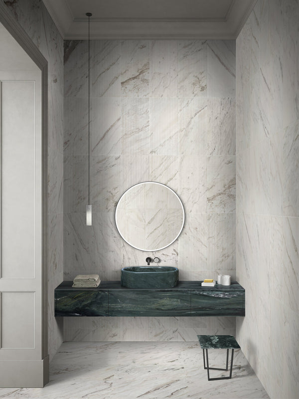 English Elm Green Natural Marble Vessel Sink - Polished Elegance For A Luxurious Bathroom Oasis, 23.6X15.7 Inches W1696P333275