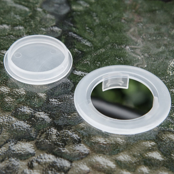 English Elm Outsunny 4-Piece Compact Outdoor Dining Set With Adjustable Umbrella, Folding Chairs & Glass Table W2225P174463-GIGA