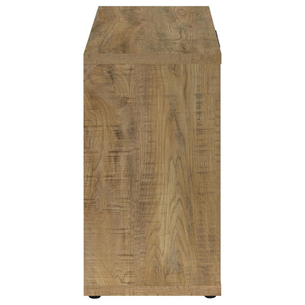 English Elm Pamplona 2-Door Accent Cabinet: Rustic Mango Wood Finish With Industrial Metal Hardware & Storage Solutions B062P299945-GIGA