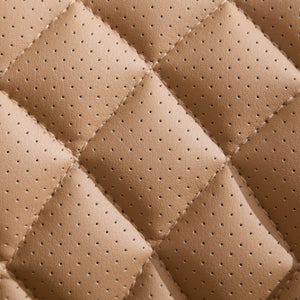 English Elm Dining Chairs Mid Century Modern Set of 2 with Curved Back Support, Perforated PU Upholstery, Cushioned Comfort and Floor-Protecting Adjustable Leg Caps khaki W1143P254985