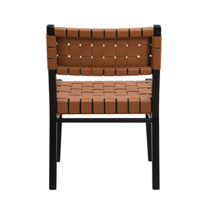 English Elm Christopher Knight Home® - DINING Modern Industrial PU Leather Dining Chair Set of 2 with Rubberwood Frame, Nailhead Trim, Durable Brown 74688.00BRN