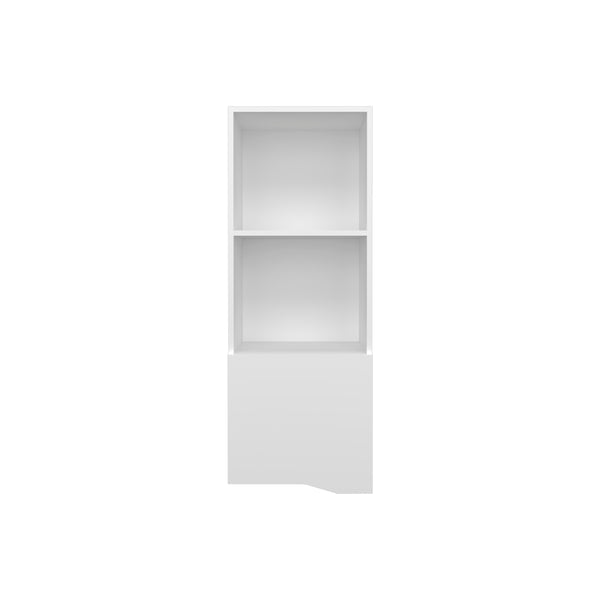 English Elm Obregon Tall 43" One-Door Wall Cabinet with Two Open Shelves — Space-Saving Medicine Storage Solution White 44 L x 16 W x 3 H B070P234340