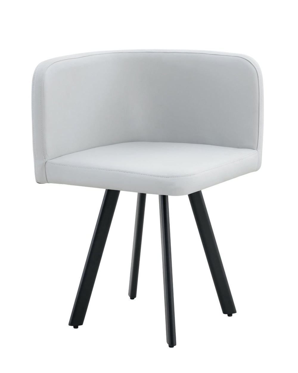 English Elm Stylish Gray Pu Upholstered Dining Chair Set of Six Modern Minimalist Seating W3875P370934