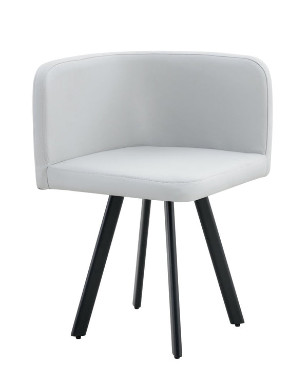 English Elm Stylish Gray Pu Upholstered Dining Chair Set of Six Modern Minimalist Seating W3875P370934