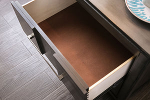 English Elm Transitional Solid Wood Chest with Five Smooth Glide Drawers, Felt-Lined Top, Timeless Design Gray 37 L x 20 W x 53 H B2741P368920