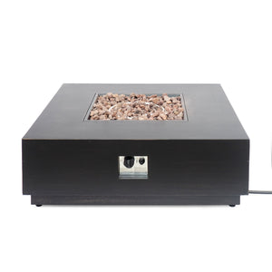 English Elm Christopher Knight Home® - WELLINGTON 40” Square Fire Pit 50 - Brown/Gold Iron Outdoor Fireplace, 42.5" x 42.5" x16" Patio Cozy 62838.00BRN-50K