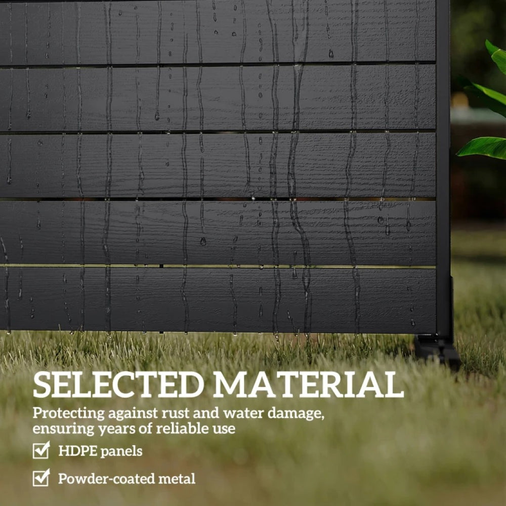 English Elm Decorative Freestanding Privacy Screen Wood Grain Hdpe Panels Outdoor Patio Divider T3971P476437