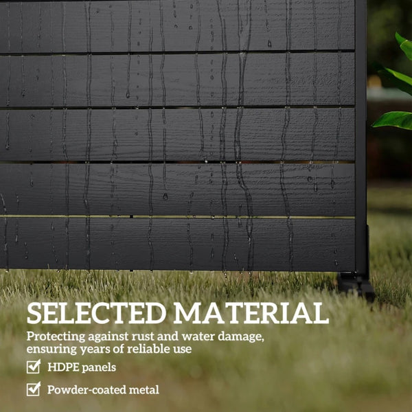 English Elm Decorative Freestanding Privacy Screen Wood Grain Hdpe Panels Outdoor Patio Divider T3971P476437