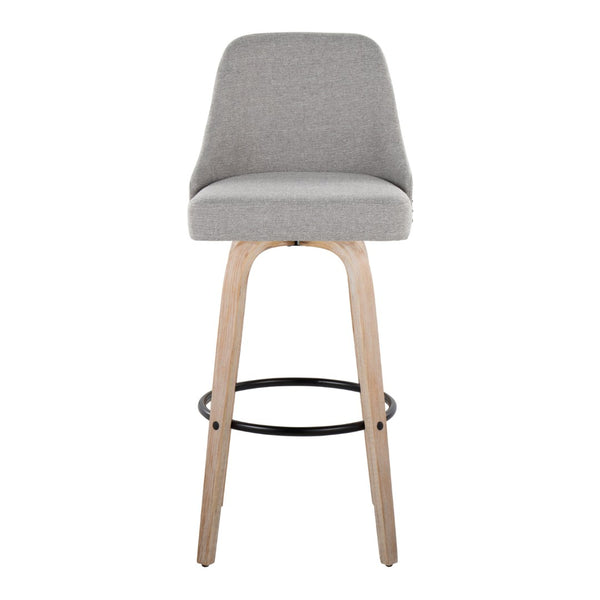 English Elm 30" Swivel Barstools Set of 2 Walnut Bentwood Faux Leather Chrome Nailhead Bar Height B202S01945