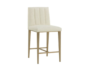 Sunpan WILBUR Counter Stool - Stylish Geralt Linen Upholstery with Durable Steel Legs for Everyday Comfort 112277