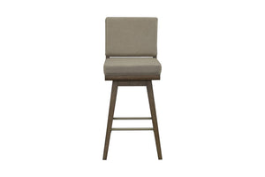 English Elm Latte Swivel Counterstool Set Wood Frame Auto-return Seat for Kitchen Islands Light Brown B2699P469527