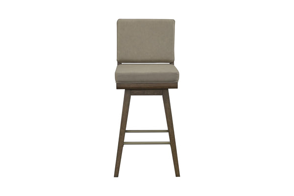 English Elm Latte Swivel Counterstool Set Wood Frame Auto-return Seat for Kitchen Islands Light Brown B2699P469527