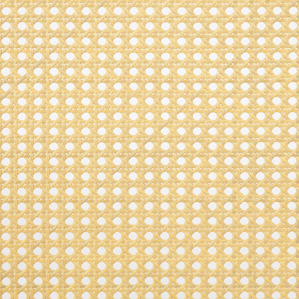 English Elm Queen Pine Bed with Rattan Headboard & Footboard, Walnut Finish, Space-Saving Central Platform Design W504P269833