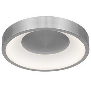 English Elm 14 Inch Aluminum Flush Mount Led Ceiling Light Dimmable for Kitchens and Hallways Brushed Nickel B370P421873