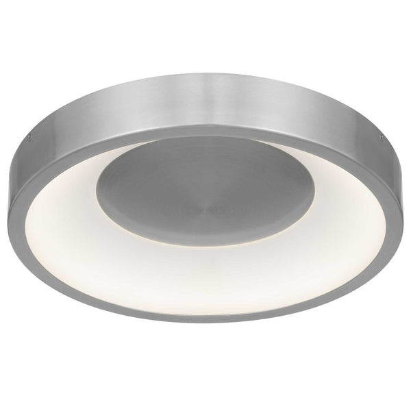 English Elm 14 Inch Aluminum Flush Mount Led Ceiling Light Dimmable for Kitchens and Hallways Brushed Nickel B370P421873